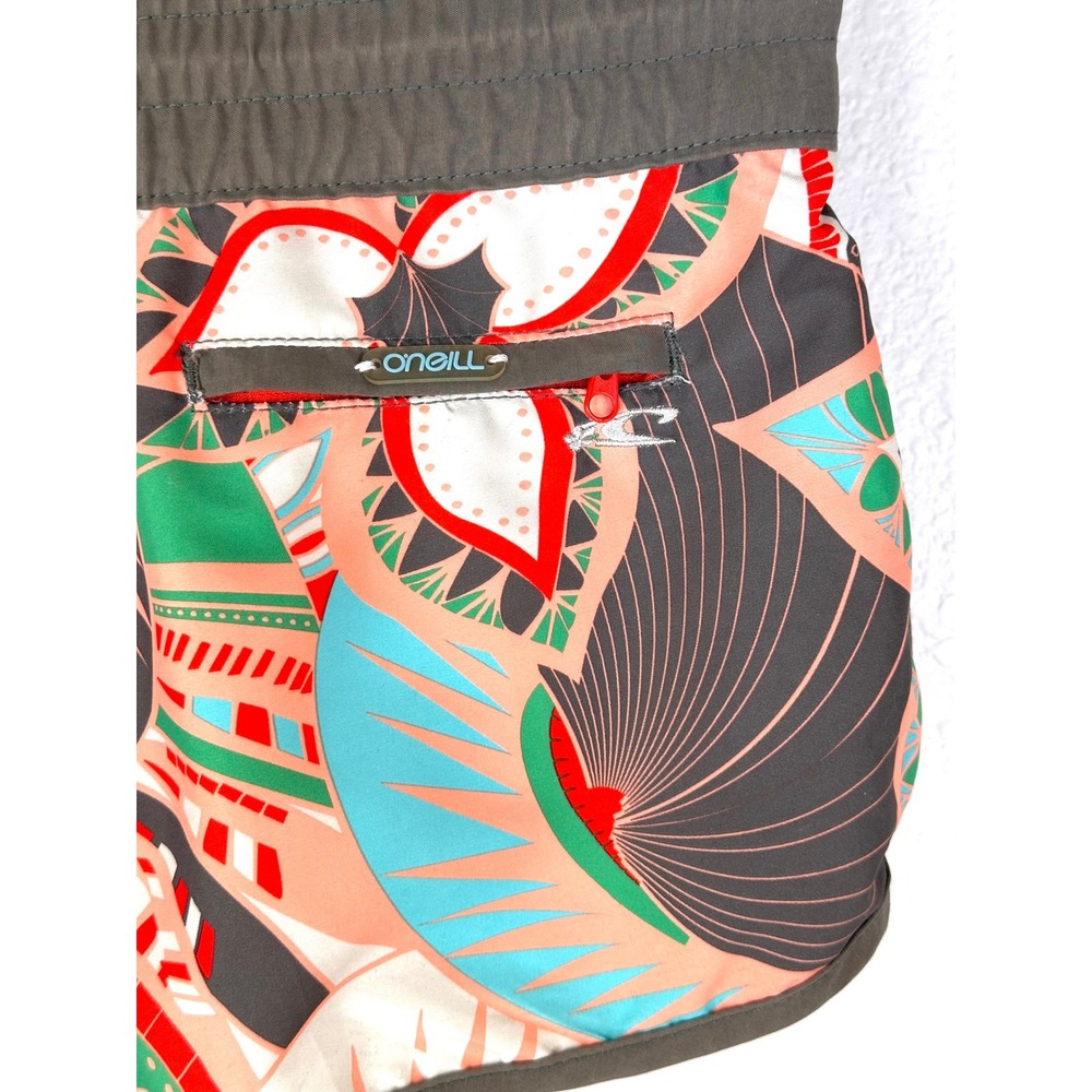 O'Neill Vintage Board Shorts Womens 2" Inseam Surf Swim Tropical Elastic Waist - Picture 4 of 7